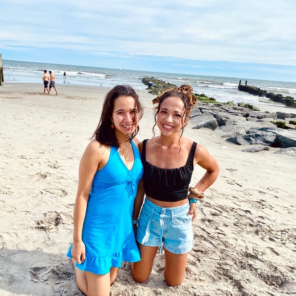 Pacsun Light Blue Mom Shorts - Picture 2 of 3